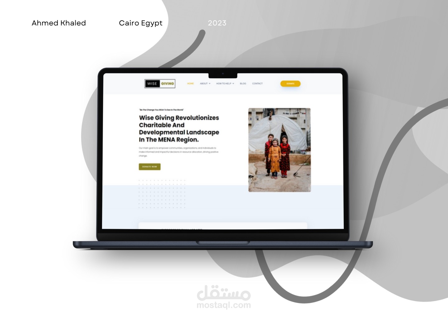 Charity website design