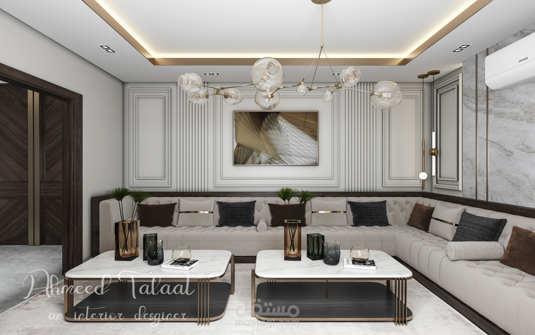 تصميم نيوكلاسيك لمجلس رجال بالسعودية