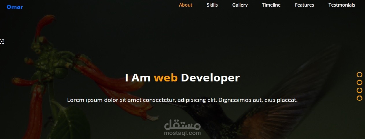 موقع الكترونى مصمم بلغات HTML , CSS , JAVASCRIPT