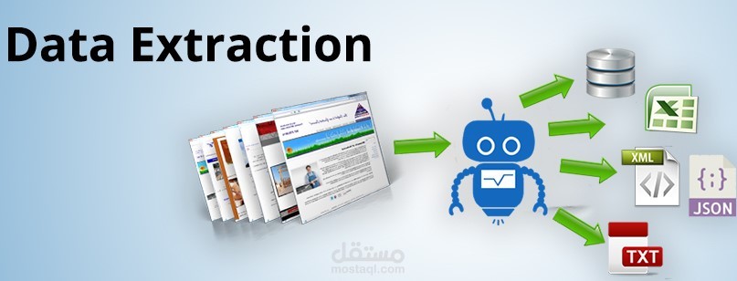 استخراج البيانات من موقع الوظائف عن بعد