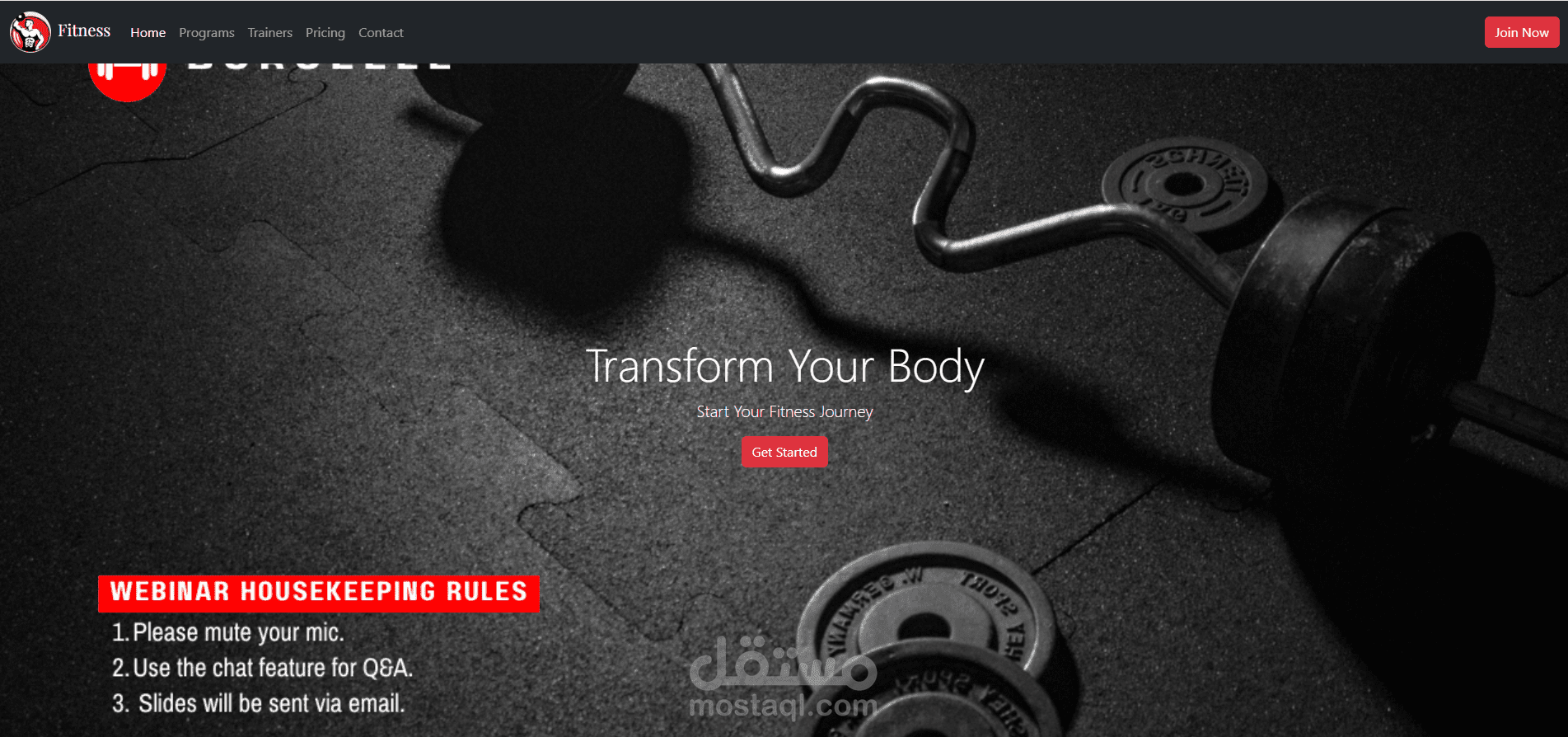 landing page