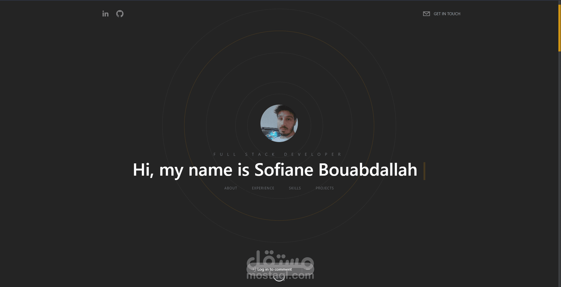 موقع شخصي لعرض الأعنال