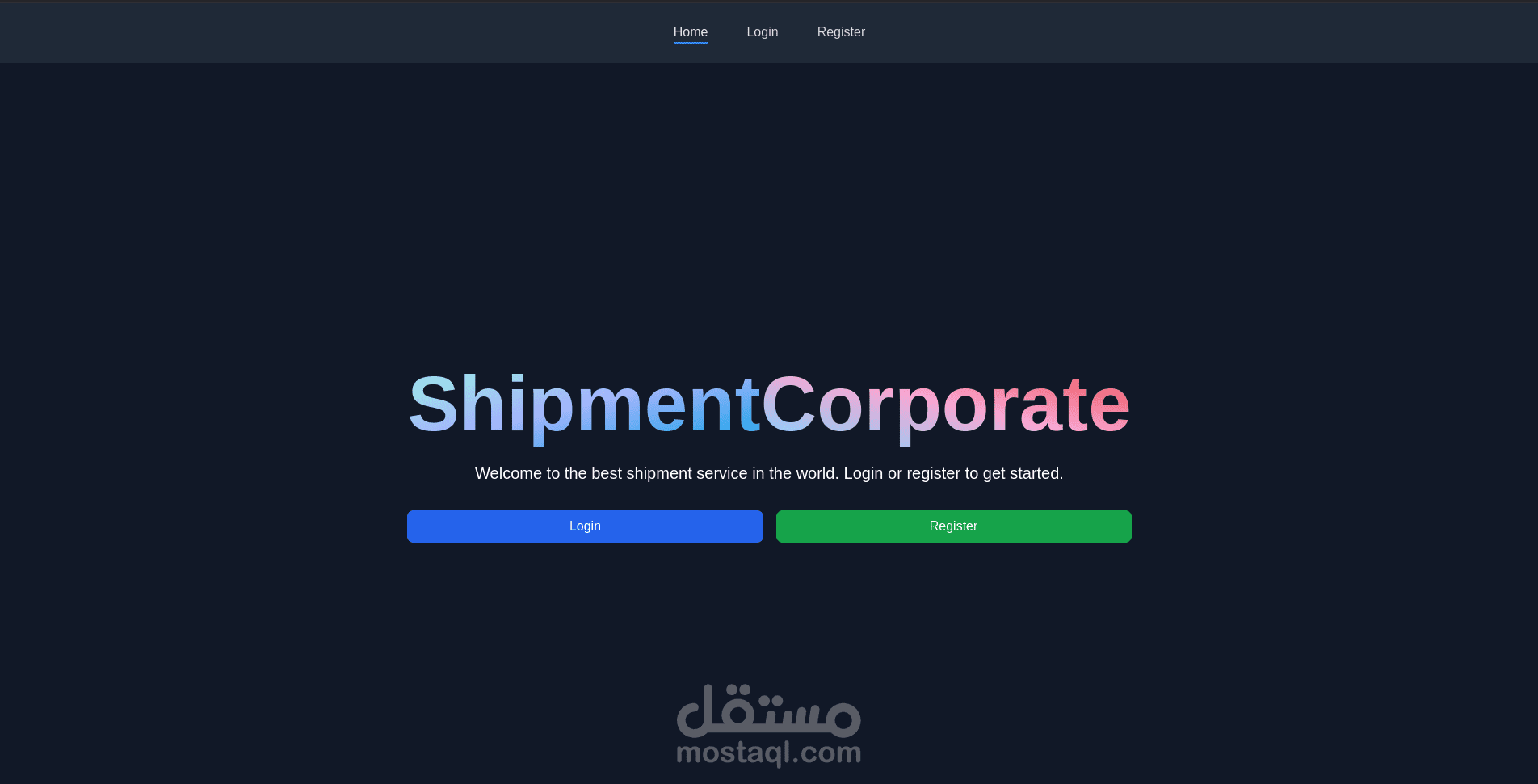 موقع لشركة طرف ثالث لتوصيل الشحنات