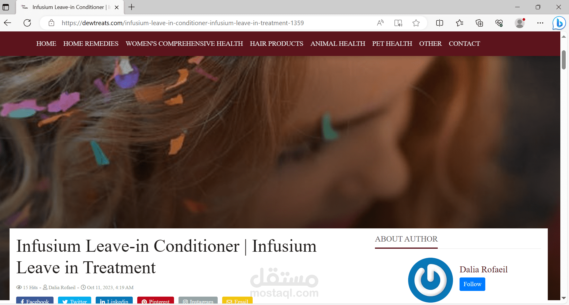 Infusium leave in conditioner