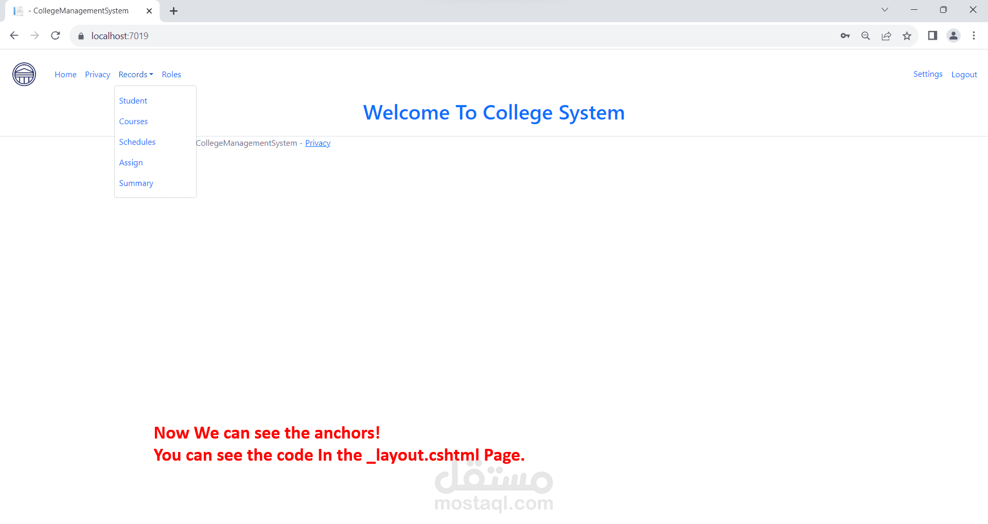 College Management System