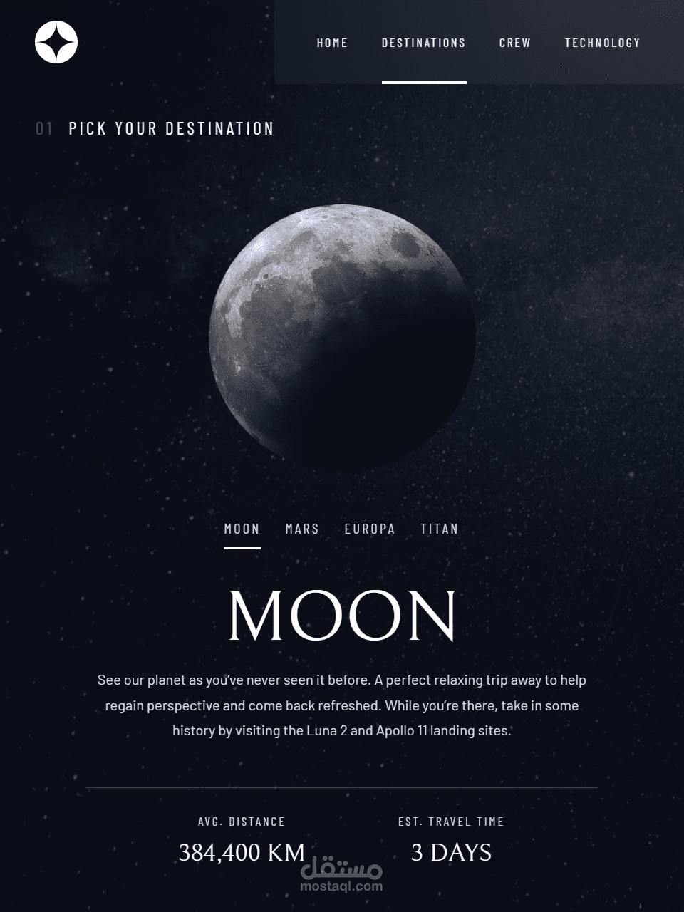 Space Tourism Website