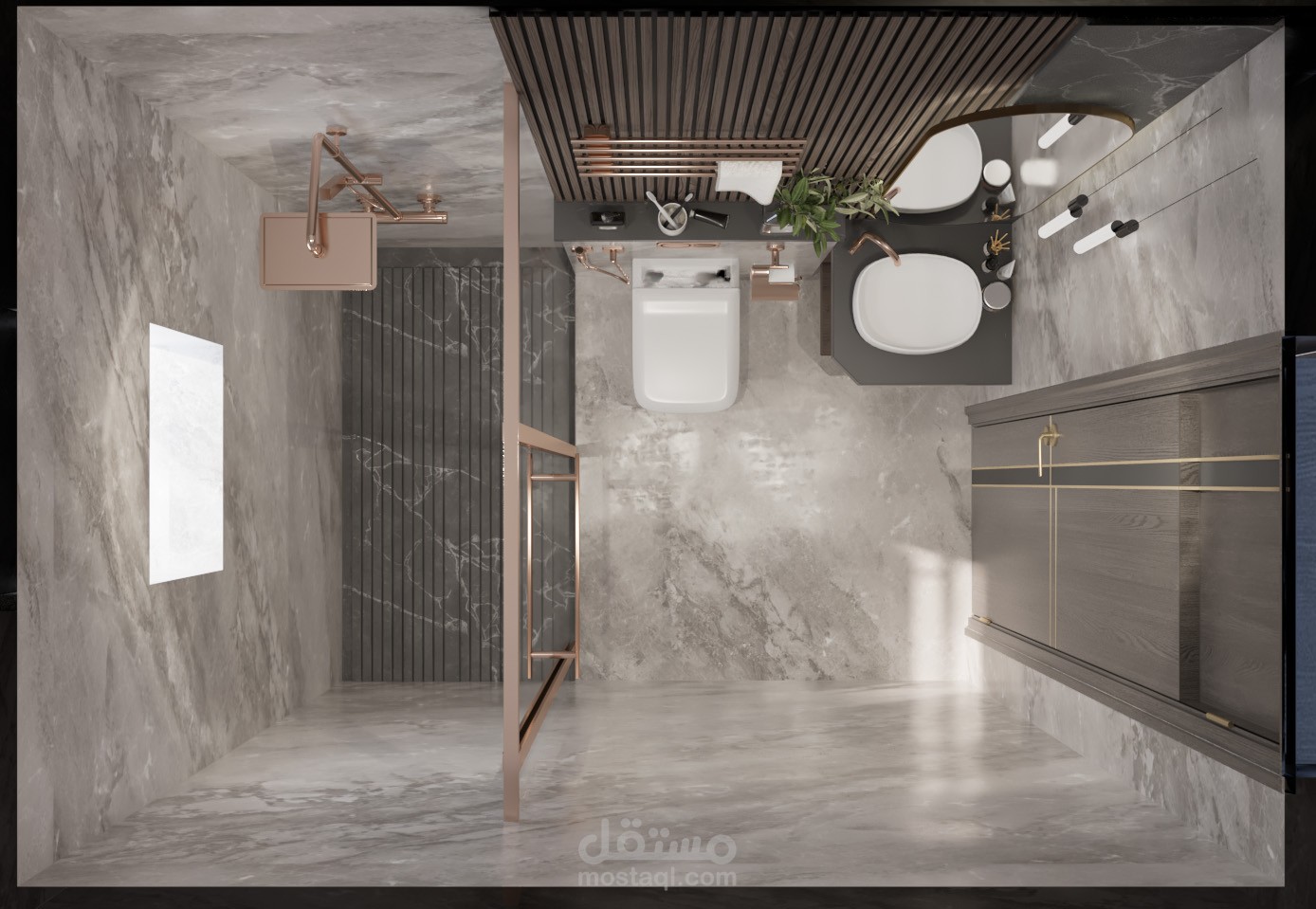 تصميم حمام لغرفة ماستر