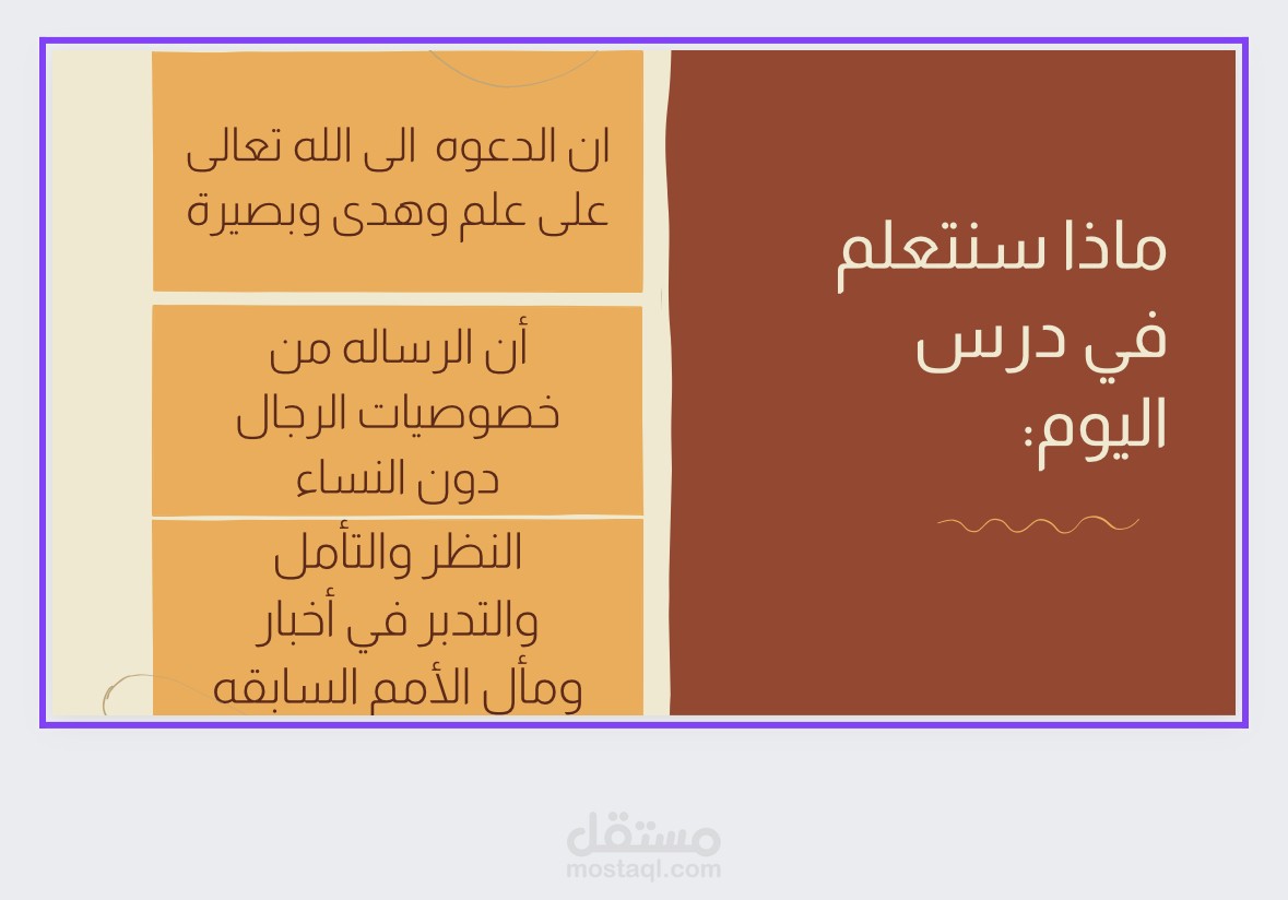 عرض في كانفا لدرس