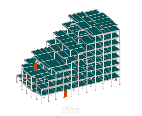 تصميم كامل للمباني بمراعاة التحميل باستخدام برامج Autodesk Concrete Building Structures وROBOT.