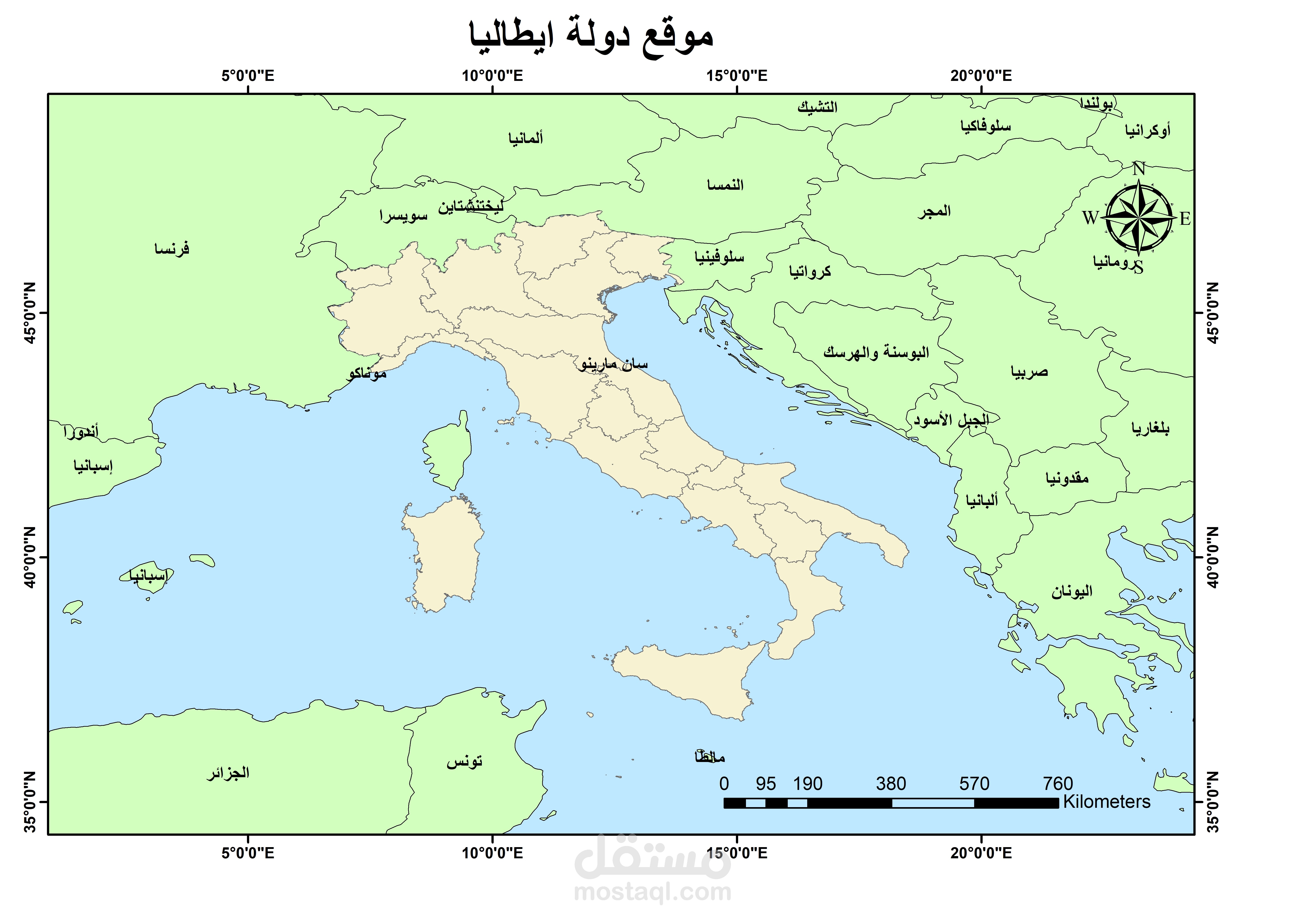 موقع دولة ايطاليا