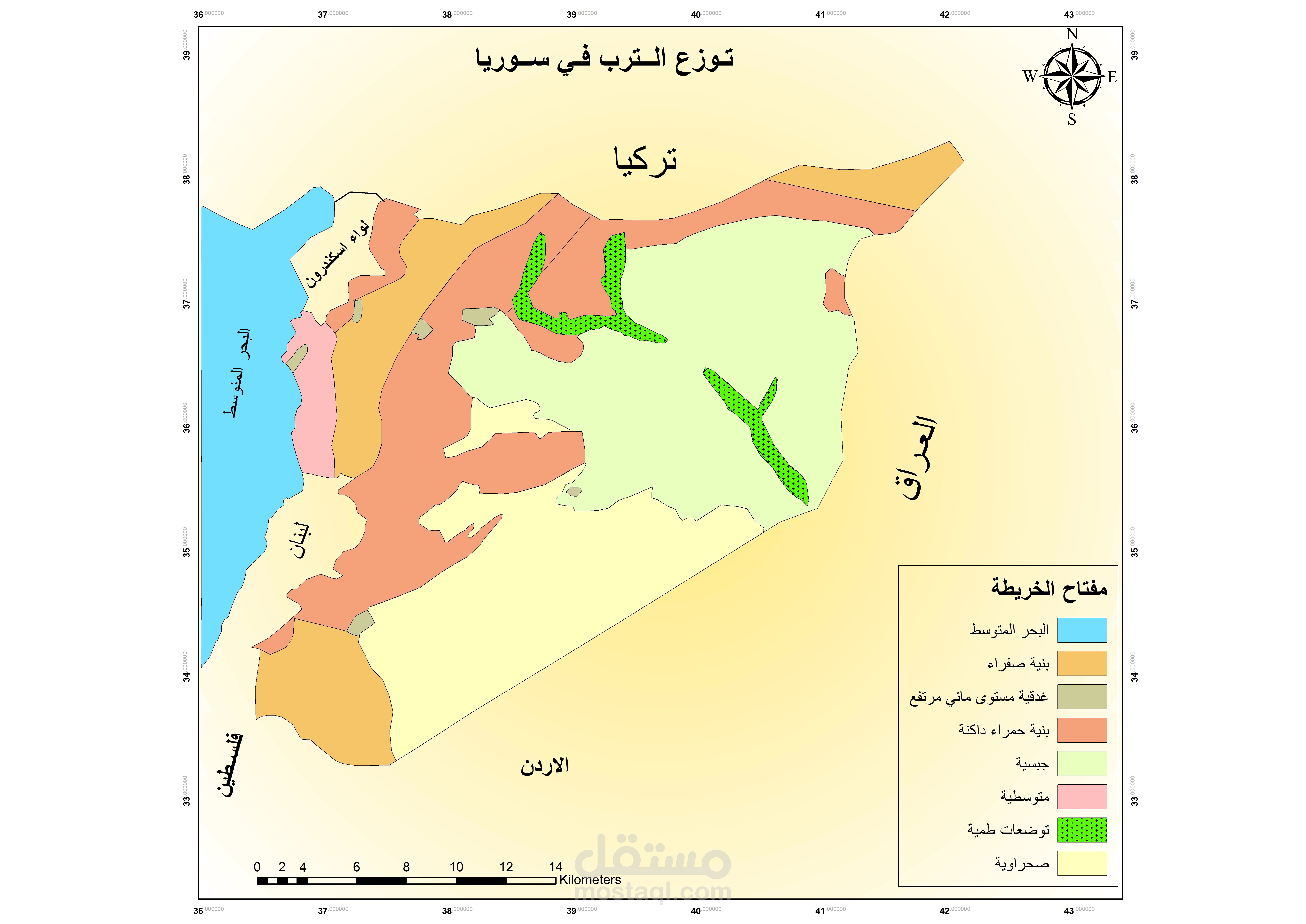 توزع الترب في سوريا