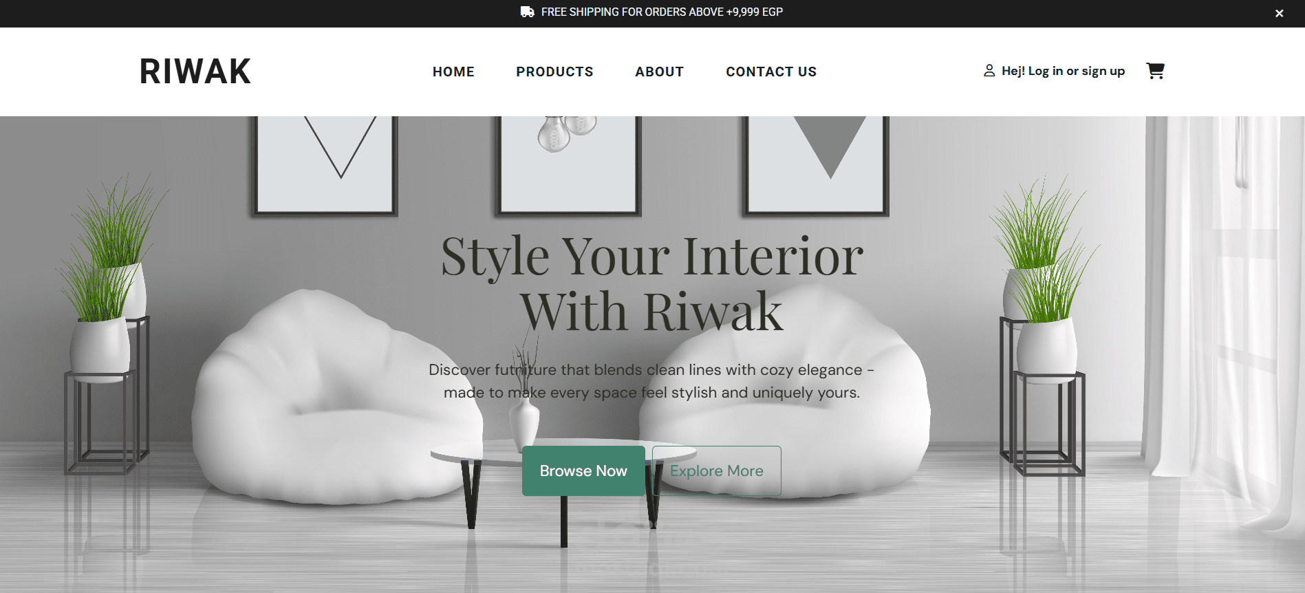 Riwak – Furniture E-Commerce Website