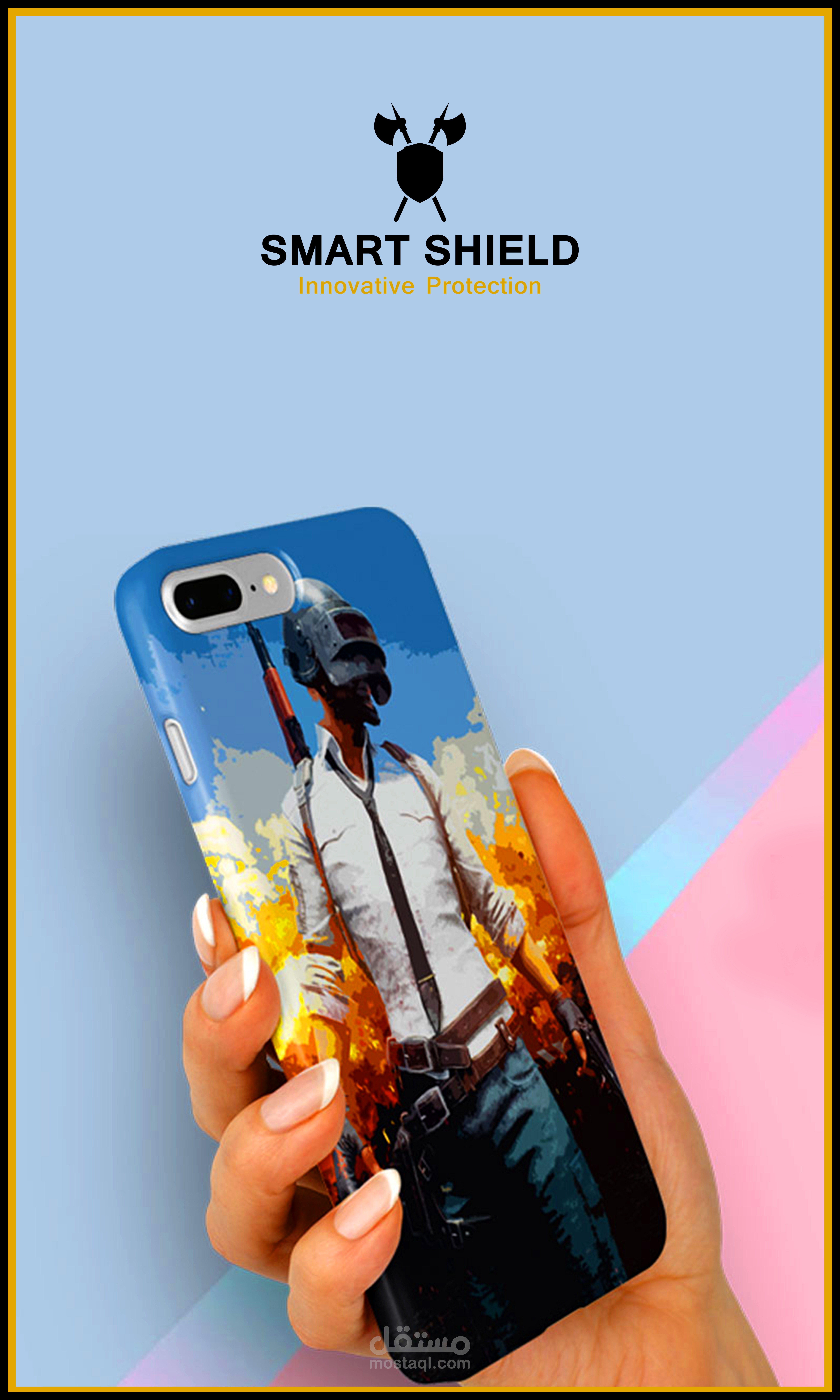 تصميمات انستجرام وشاشة عرض لشركة  smart shield