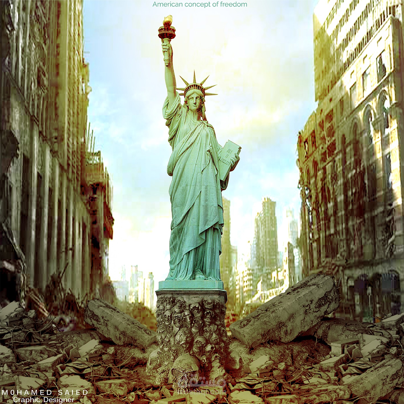 تصميم أبداعى بعنوان  US concept of freedom