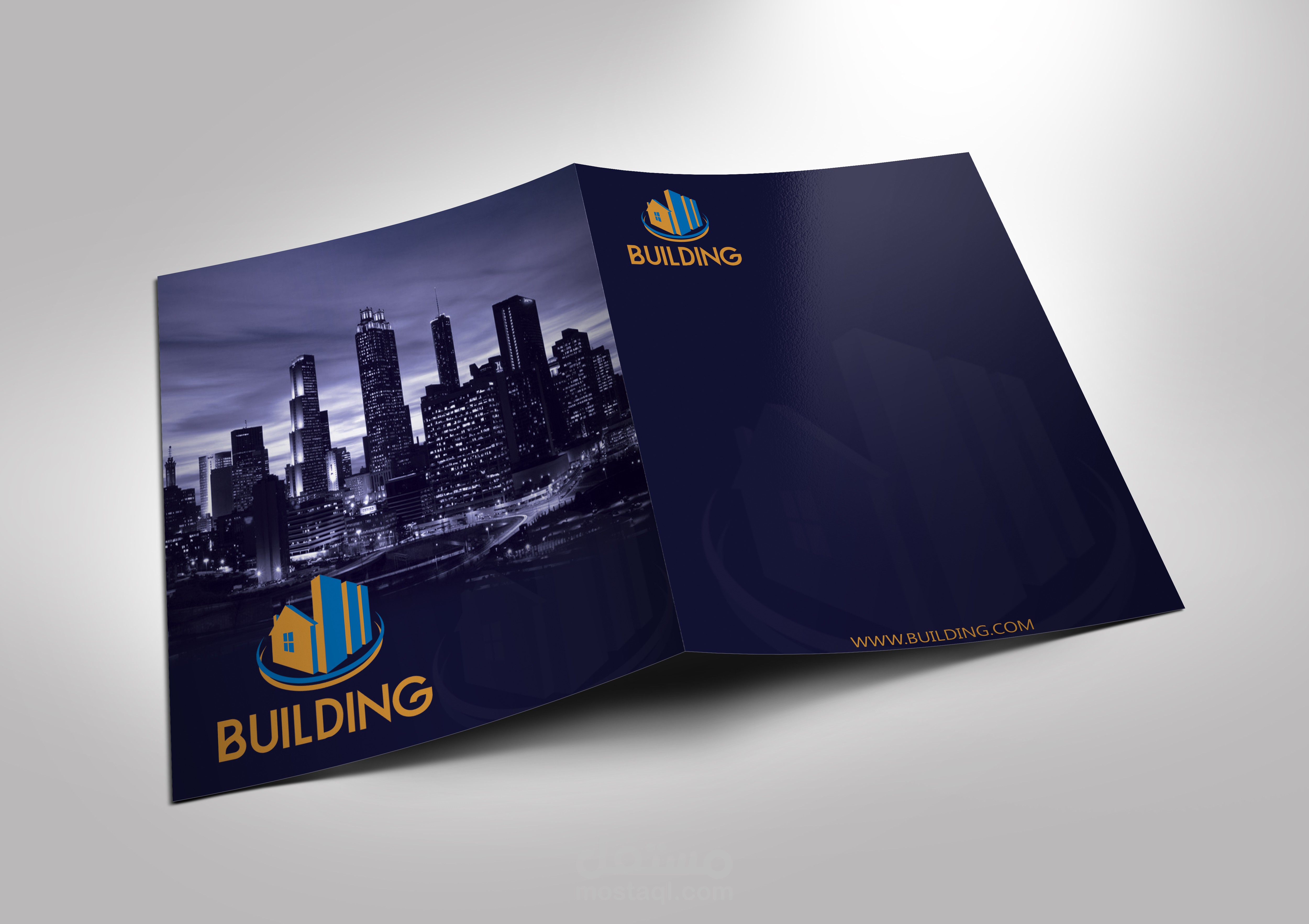 تصميم فولدر مستندات لشركة عقارات