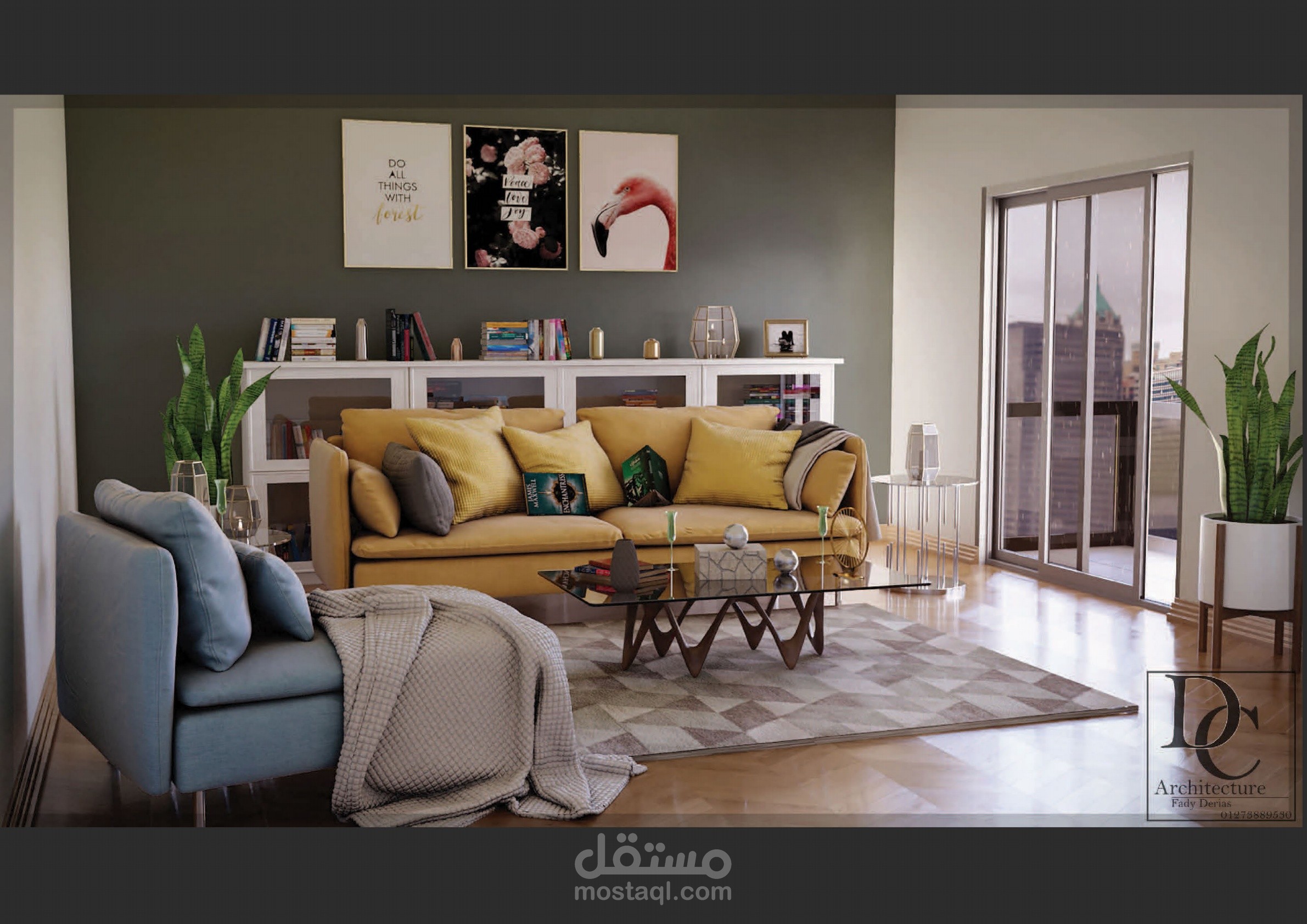 تصميم لغرفه معيشه