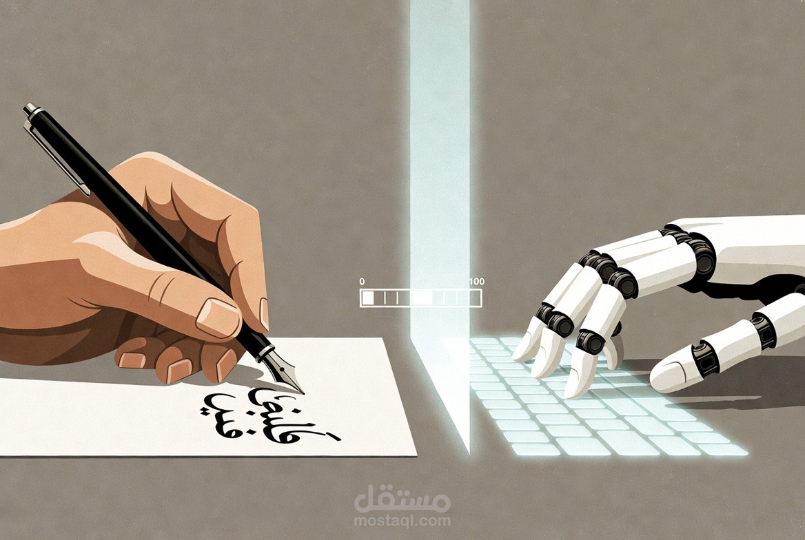 نظام متكامل لكشف المحتوى المكتوب بالذكاء الاصطناعي (AI Content Detector)