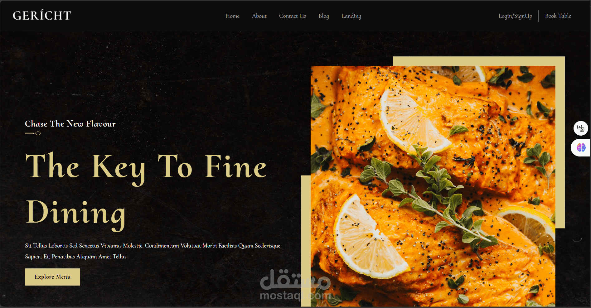 Landing page