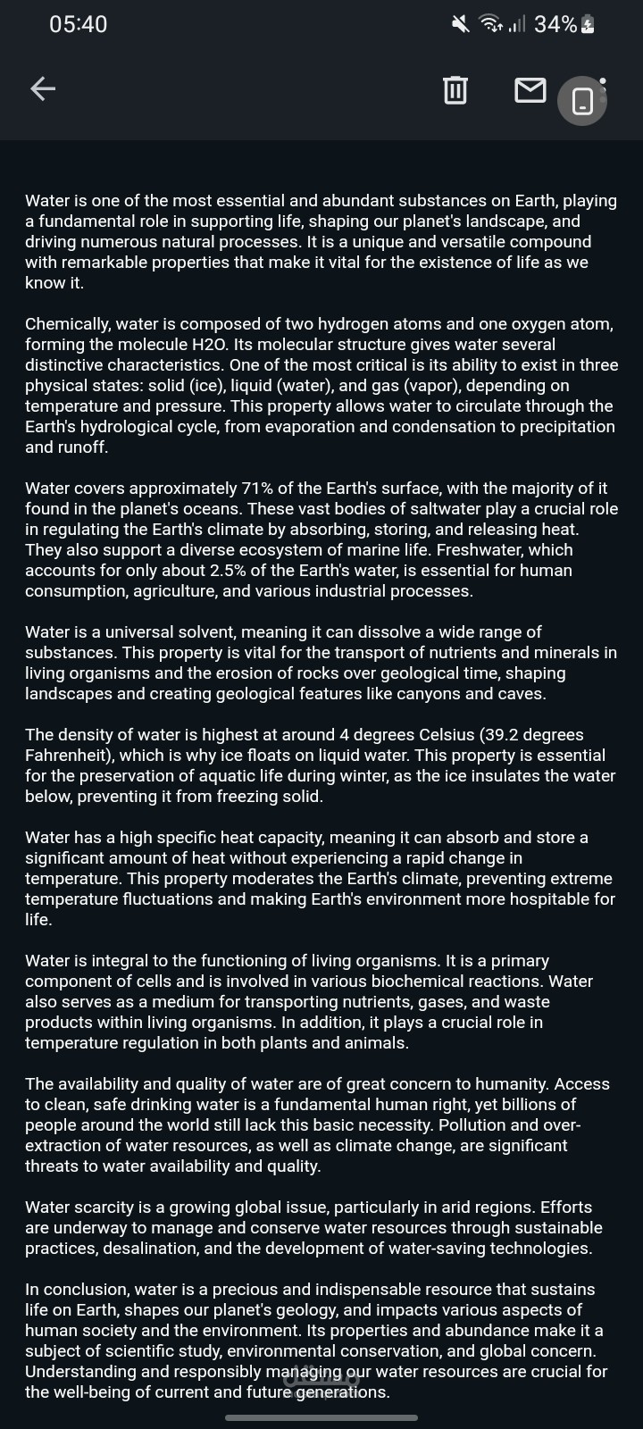 Water
