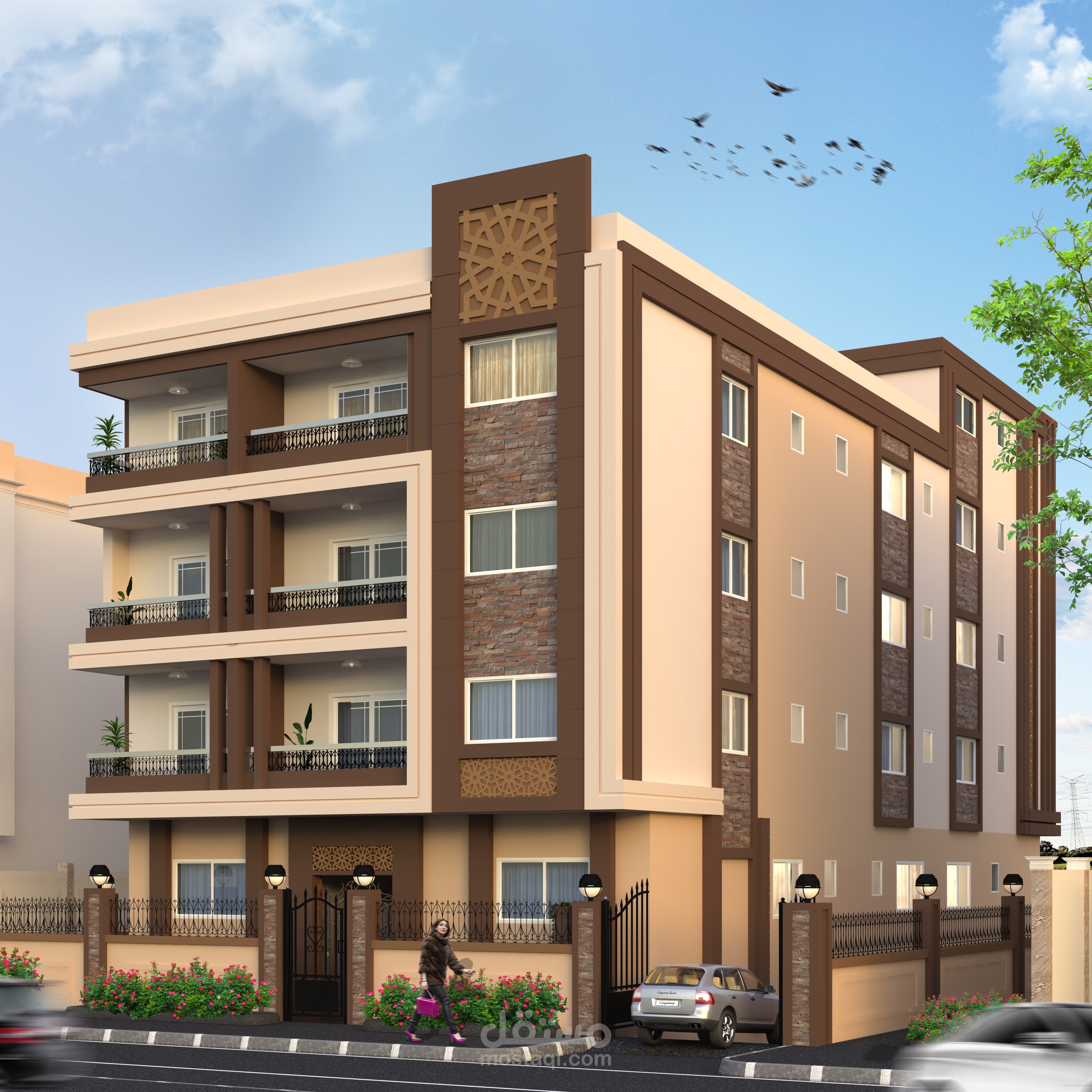 تصميم لعمارة سكنية