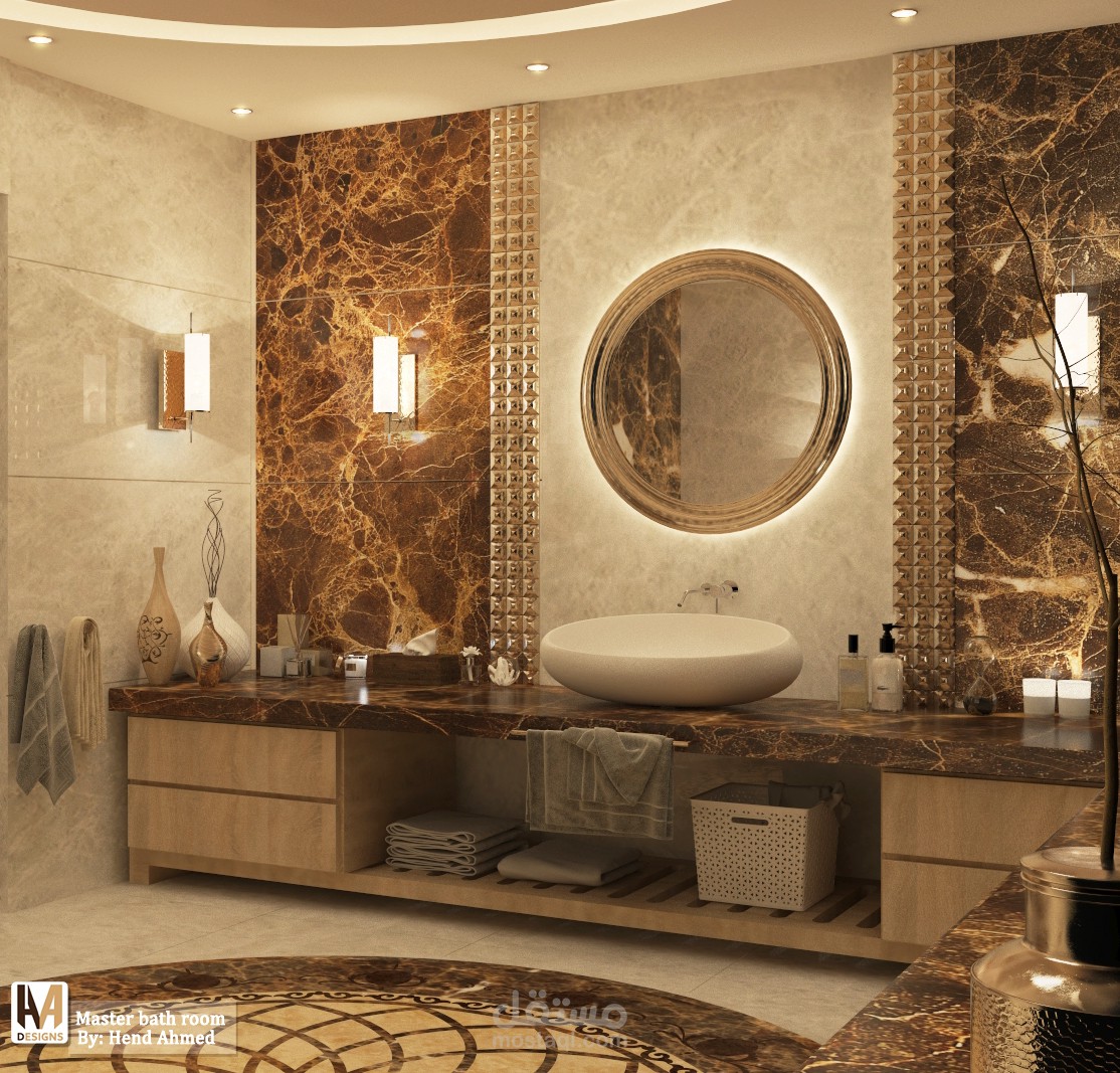 تصميم داخلى لحمام رئيسى