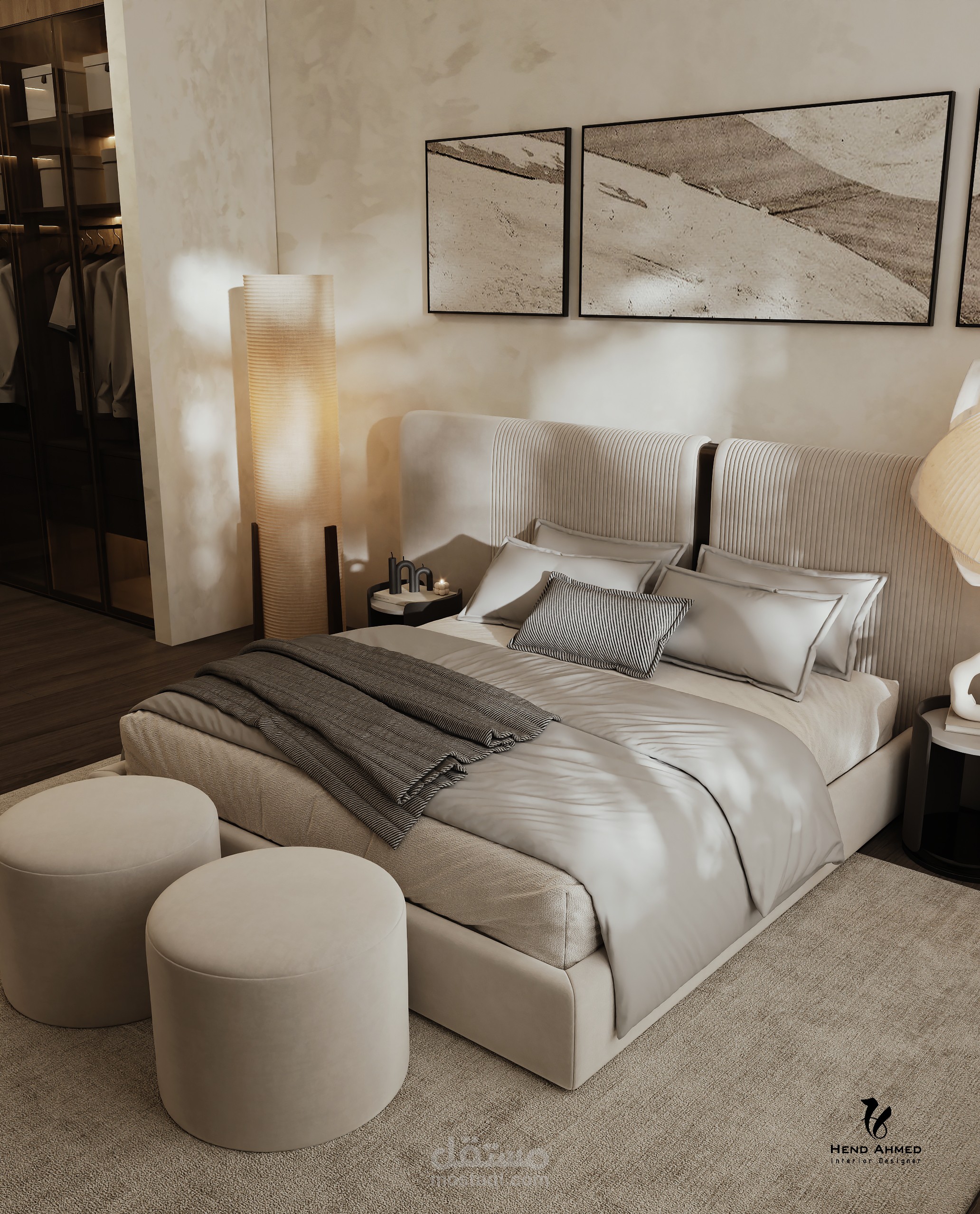 تصميم فندقى لغرفة ماستر