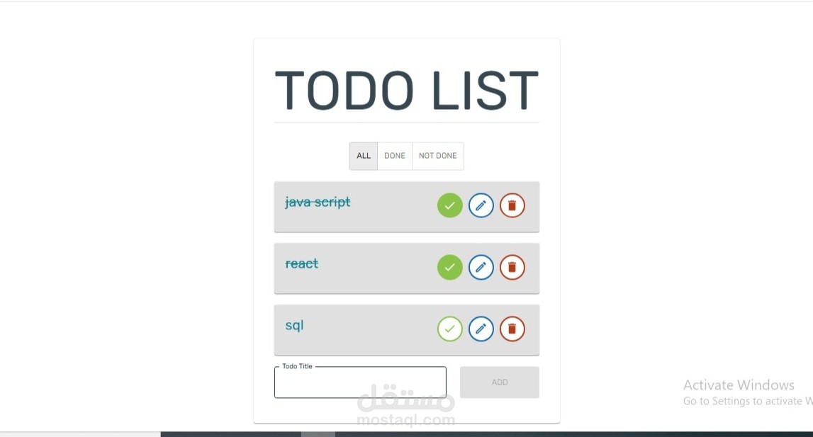 Todo List App – React.js
