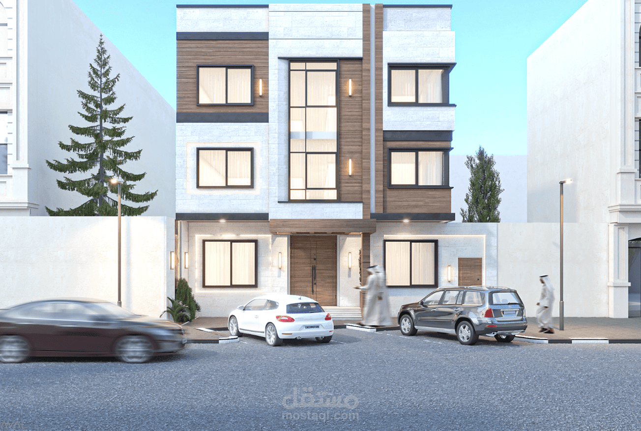 تصميم واجهة بناء سكني خارجية Z08