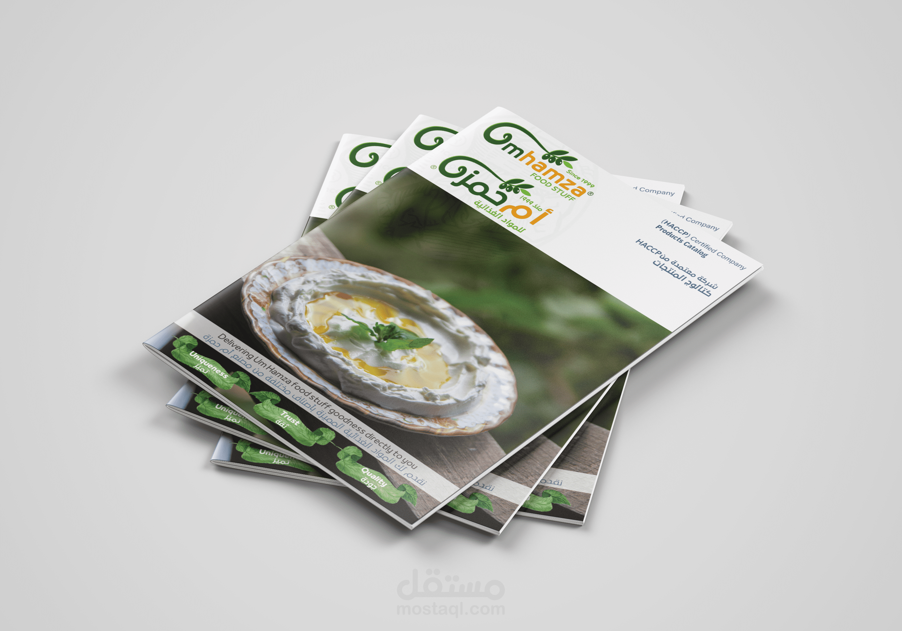 تصميم كاتلوج منتجات لمصنع أم حمزة للمواد الغذائية