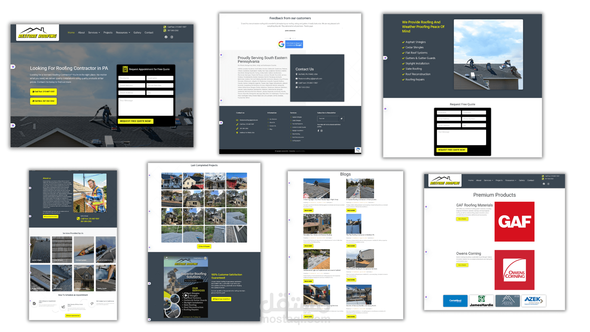 موقع لخدمات التسقيف