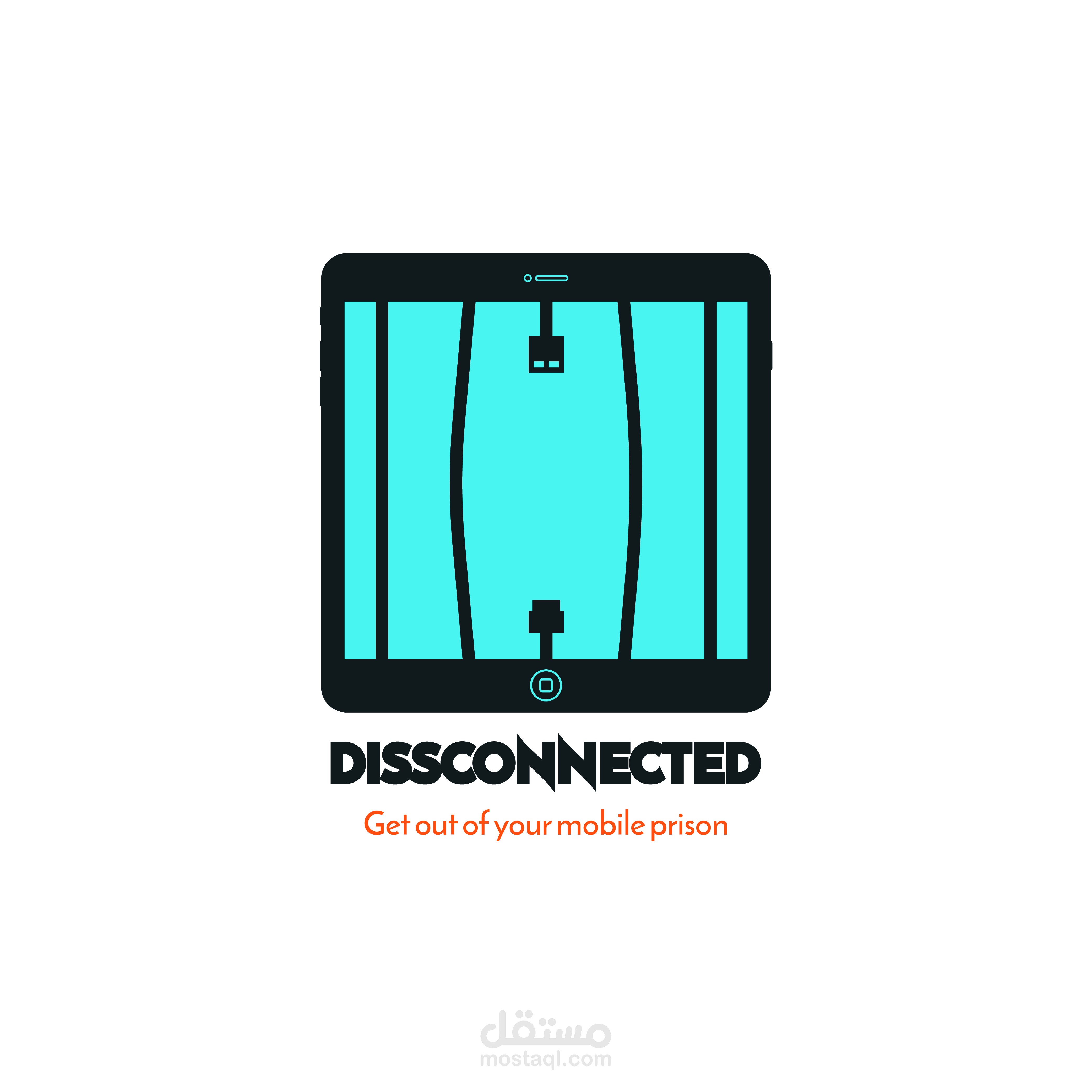 Icon Design : Disconnected IPhone App Icon - Get Out Of Your Prison