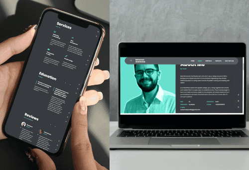 موقع تعريفي portfolio