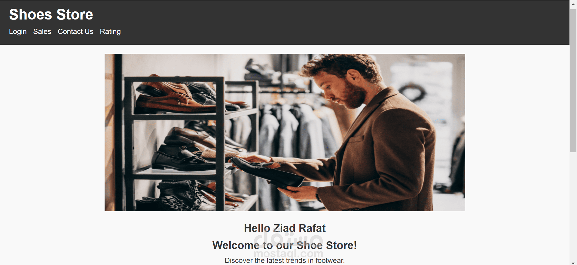 Shoes Store (html , css , js) | مستقل