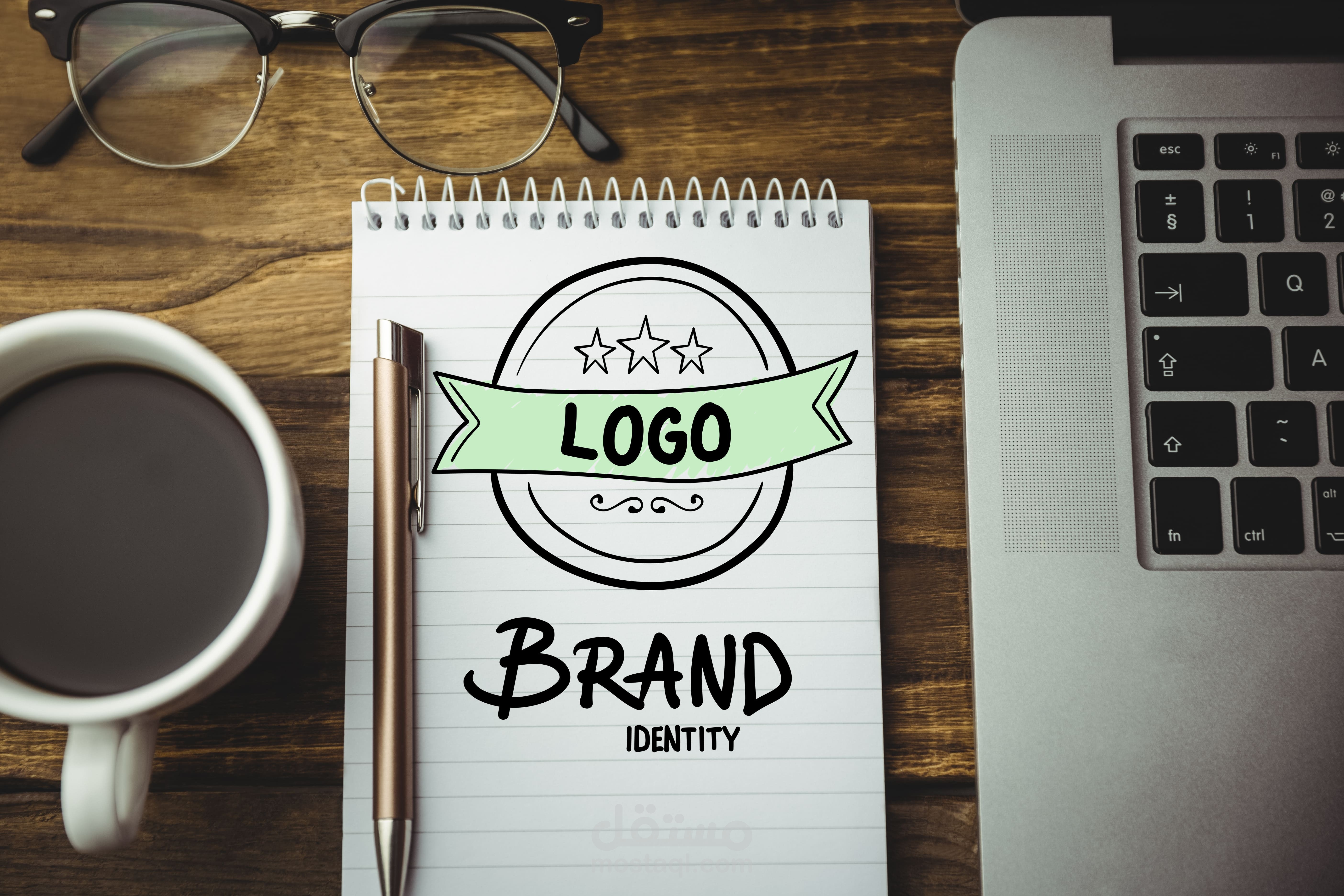 mockup لكراسة يمكن وضع عليها اي لوجو