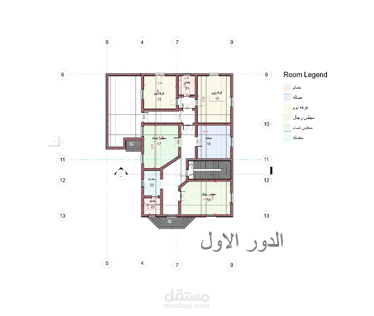 بلانات لشقق وڤيلات (برنامج الريفيت المعماري)