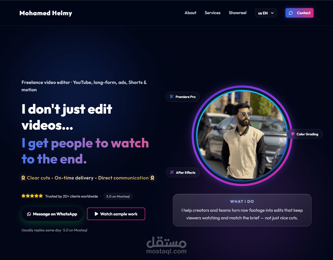 Portfolio Website for Developers & Freelancers