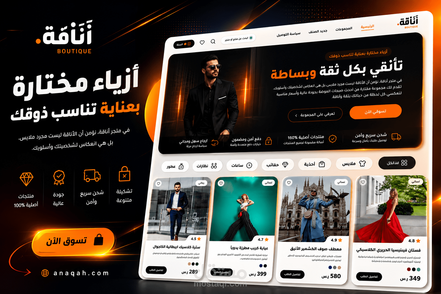 Luxury Fashion E-Commerce Platform with WhatsApp Checkout System