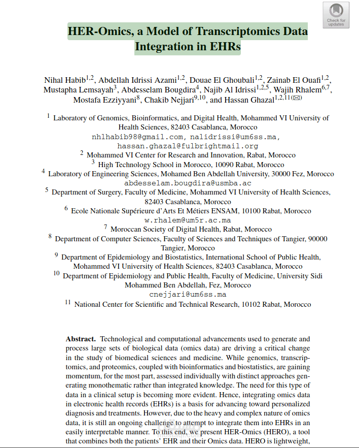 HER-Omics, a Model of Transcriptomics Data Integration in EHRs