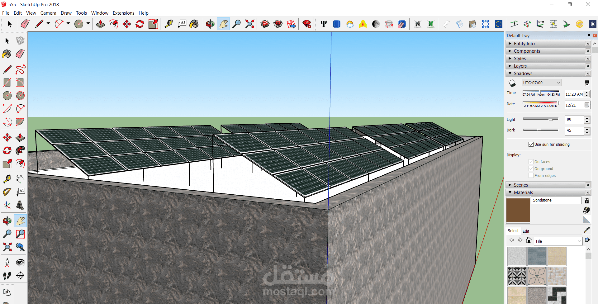 تصميم نظام طاقة شمسية 45kWp