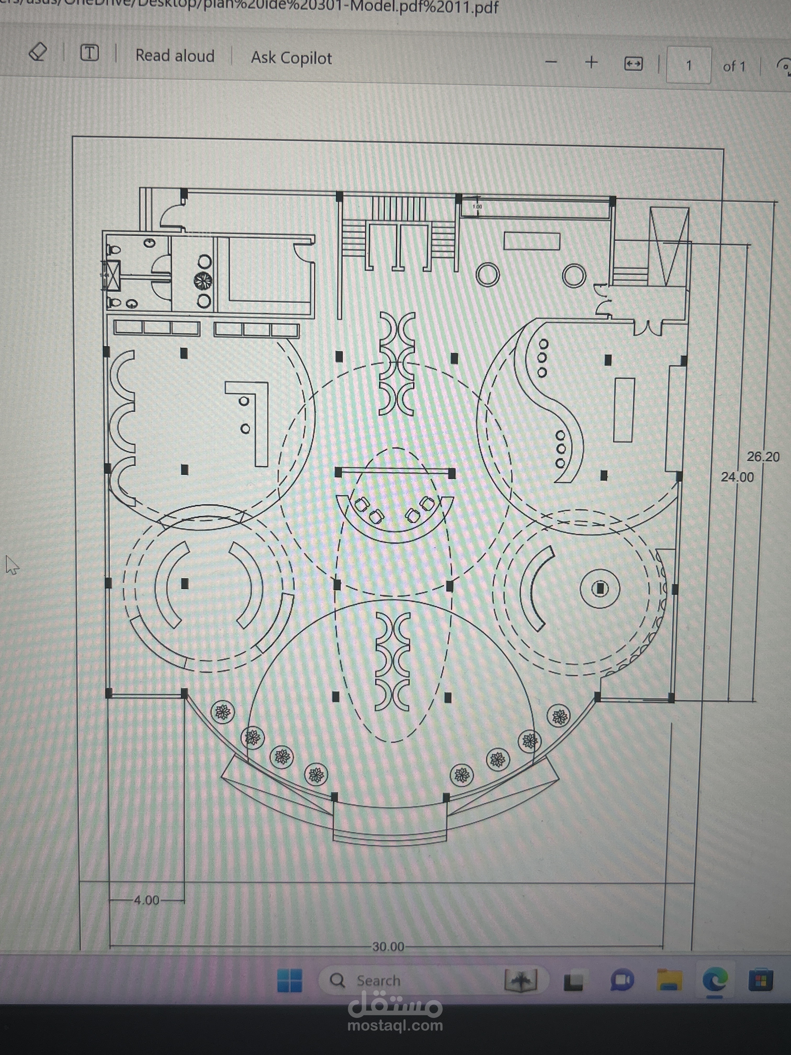 تصميم محل ورد اوتوكاد ( اسايمنت في الجامعه )
