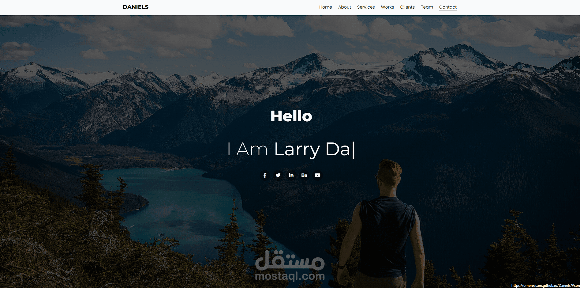 موقع تعريفي لمهارتك الشخصيه landing page