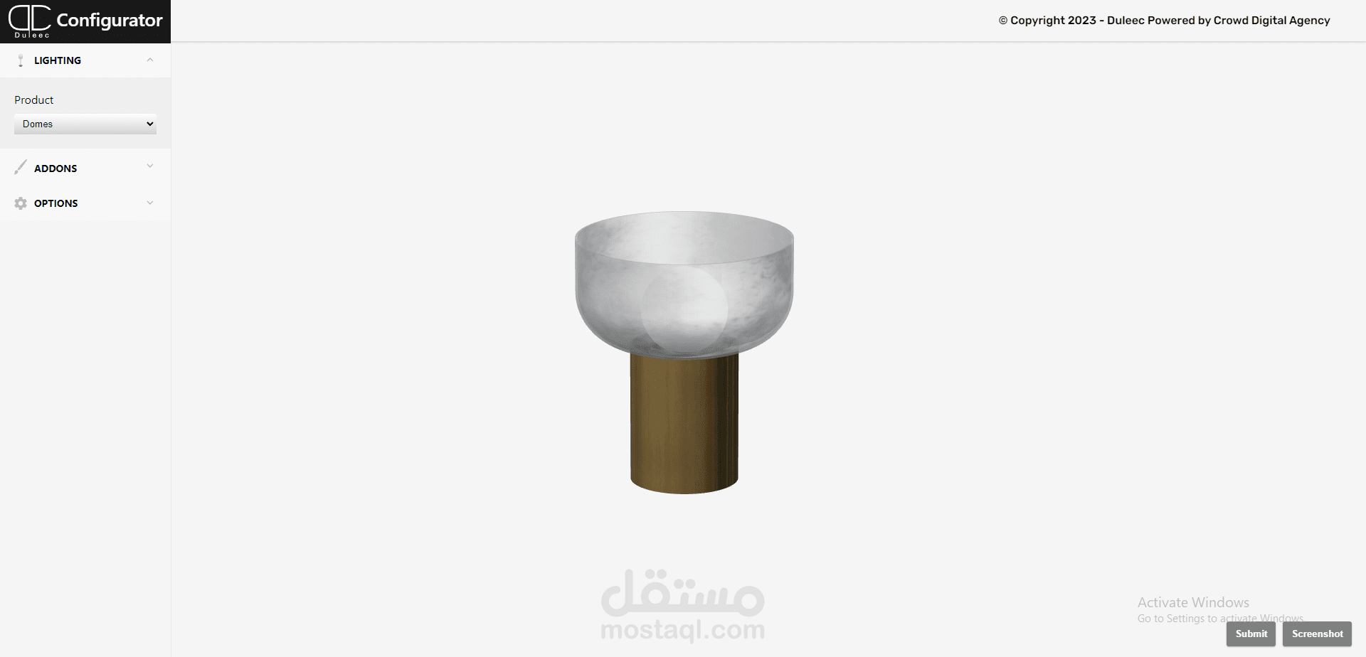 3D Product Configurator (مكون لمنتج بثرى دى)