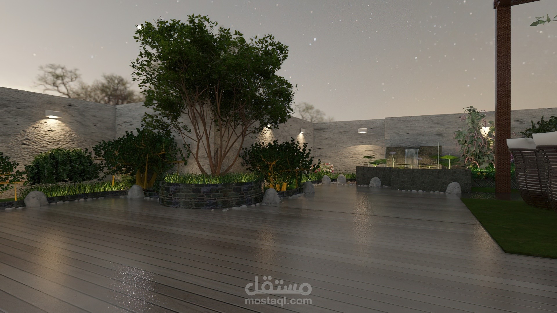 تصميم حديقة منزل خارجية