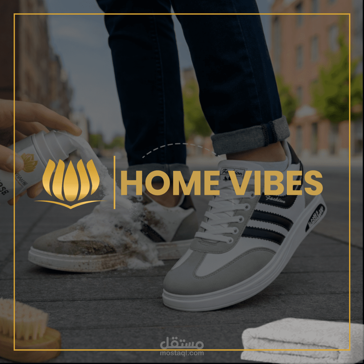 تصميم لوجو احترافي لبراند "Home Vibes"