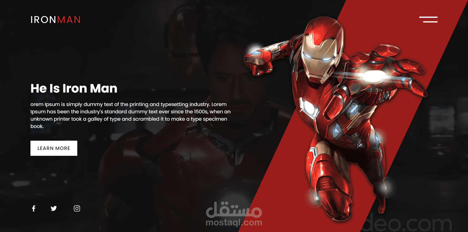 Iron Man Web Page