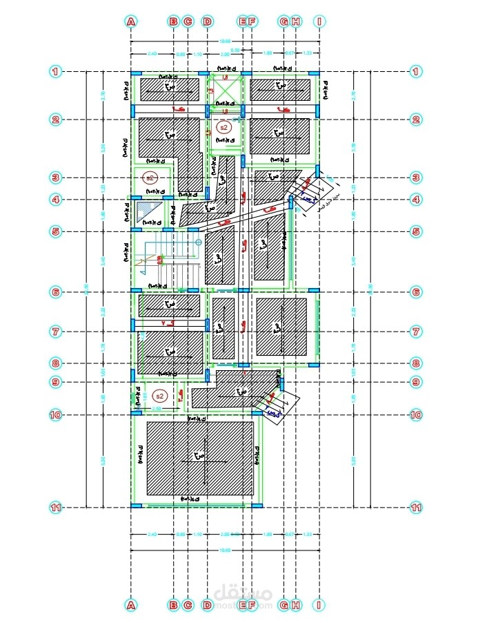 تصميم انشائي لفيلا سكنية
