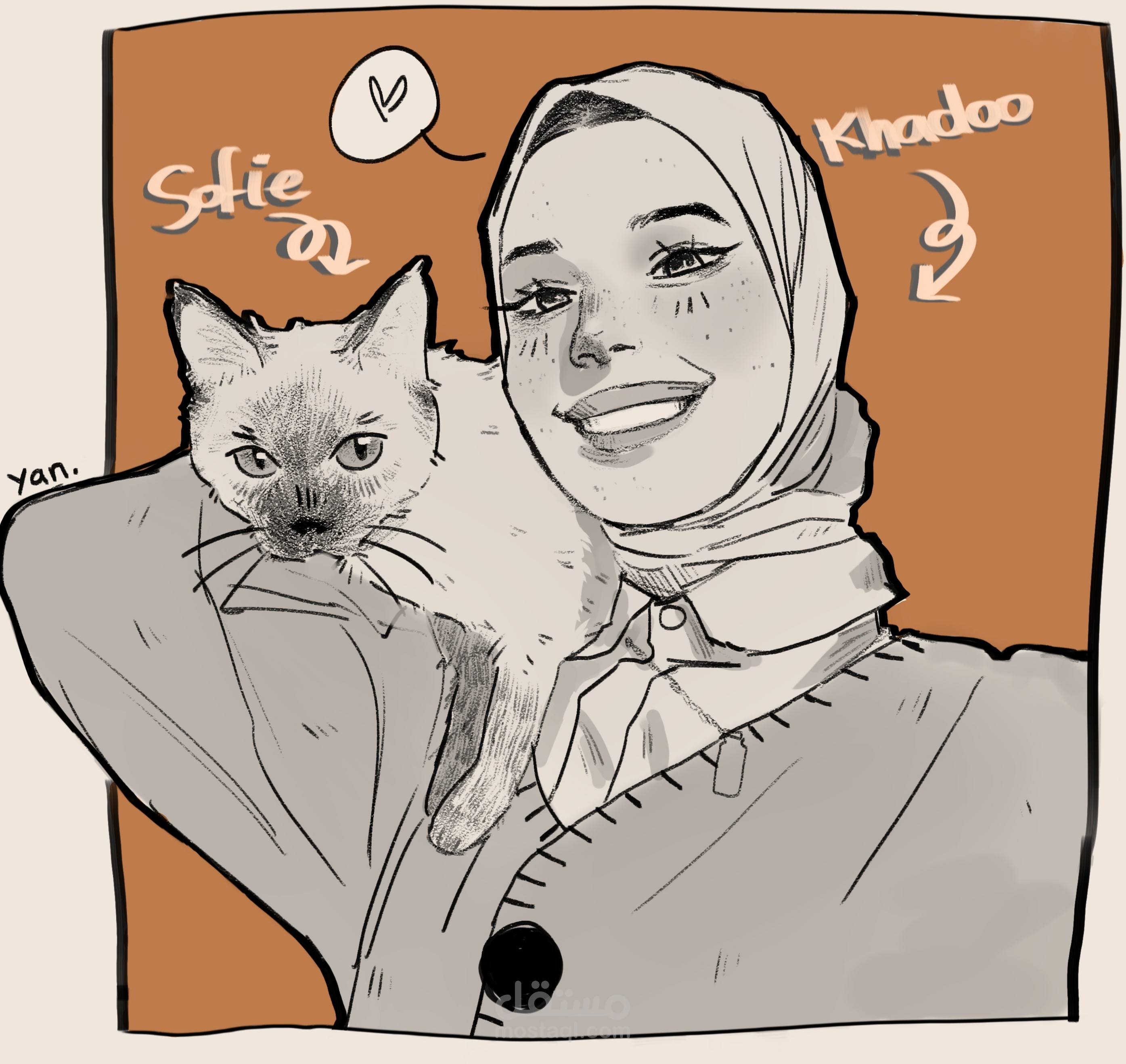 بورتريه شبه واقعي بستايلي/ personalized portrait