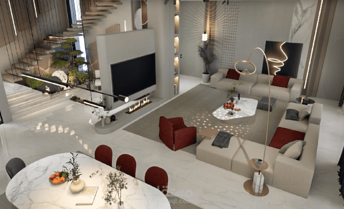 تصميم فيلات وشقق سكنية ولاند سكيب داخلي وخارجي 3d و 2d