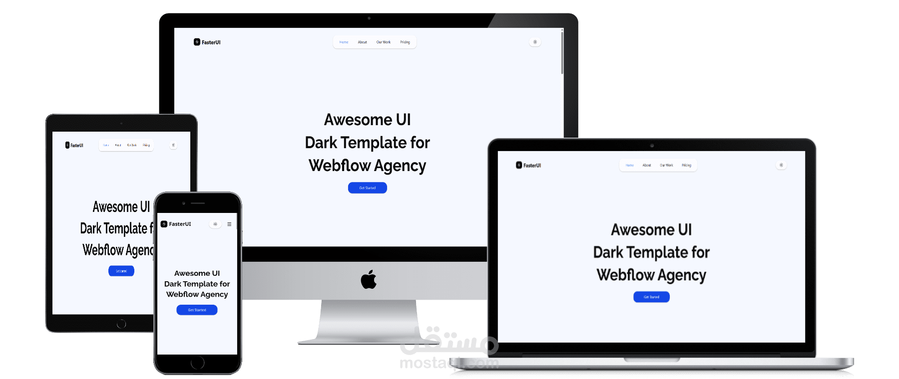 FasterUI Landing Page