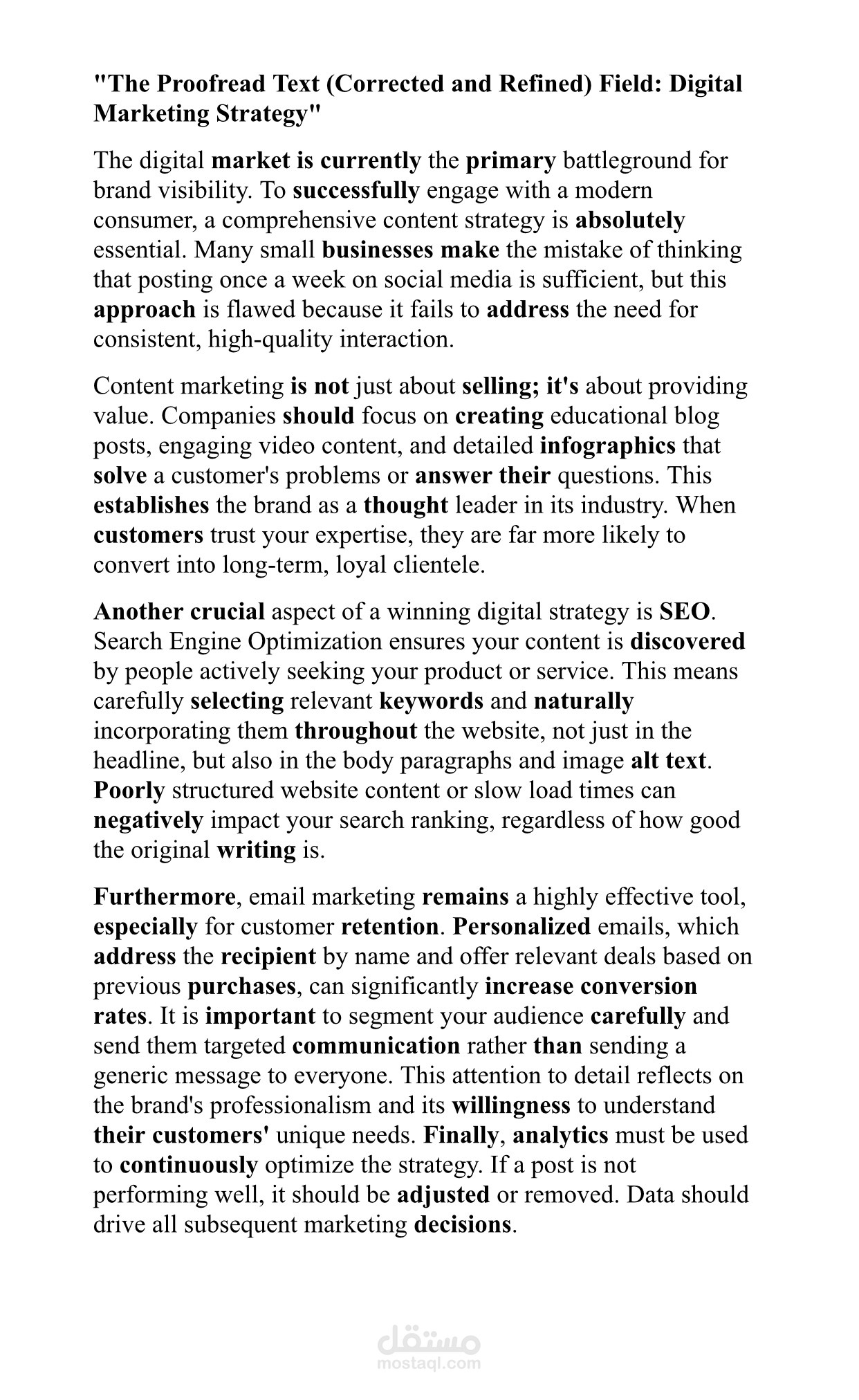 Digital marketing strategy